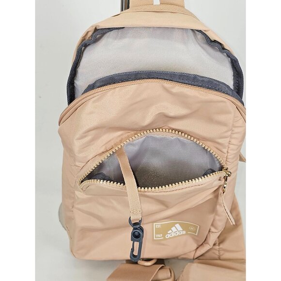 Adidas Beige Essentials 2 Sling Crossbody Bag BOS Mini Monogram Wonder 060 - Picture 14 of 14